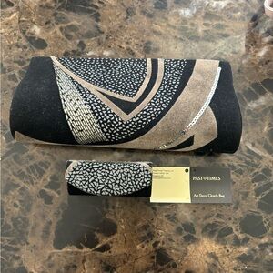 Past Times Art Deco Style Evening Clutch With Matching Lipstick Case & Mirror